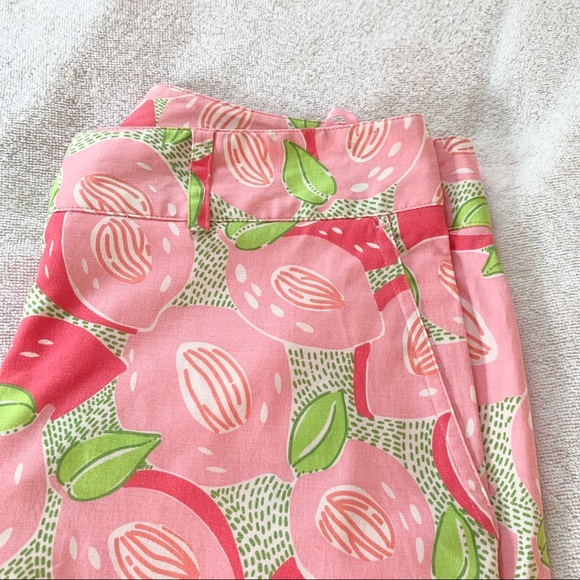 Lilly Pulitzer Pink & Green Print Capri Pants Sz 2 - Picture 2 of 10
